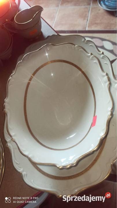 Filiżanka z talerzykiem deserowym Karskrona Porcelana i szkło Gdańsk sprzedam