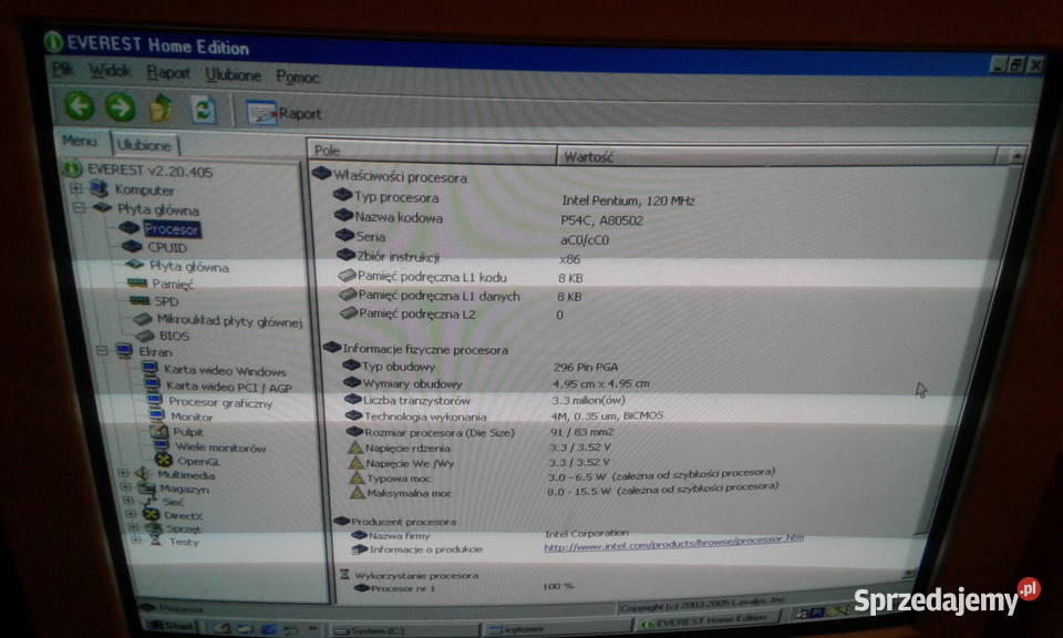 Stary Komputer AT z wyświetlaczem w obudowie 120 śląskie Gorzyce