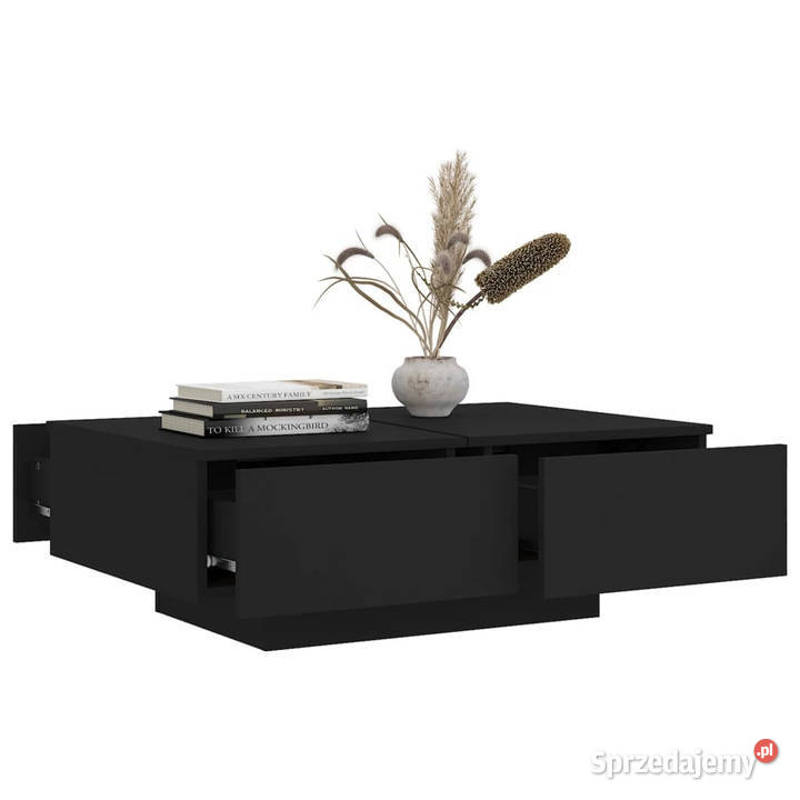 Stolik kawowy czarny 90x60x31 materiał Warszawa sprzedam