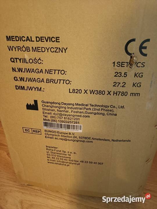 Nowy wózek elektryczny składany zapakowany w Syców