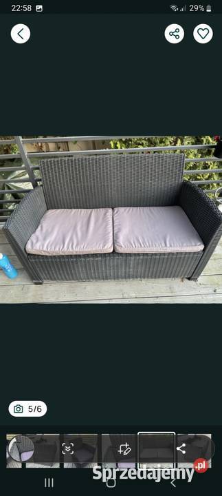 Sofa i fotel z techonratanu Zapewniam transport wielkopolskie