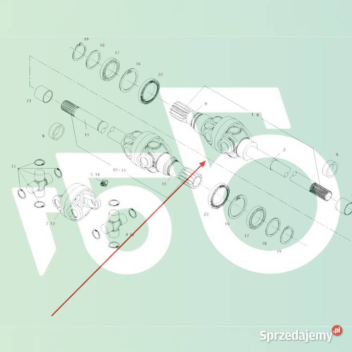 Półoś kompletna G926301020040 G926301020350 wielkopolskie Wilkowo sprzedam