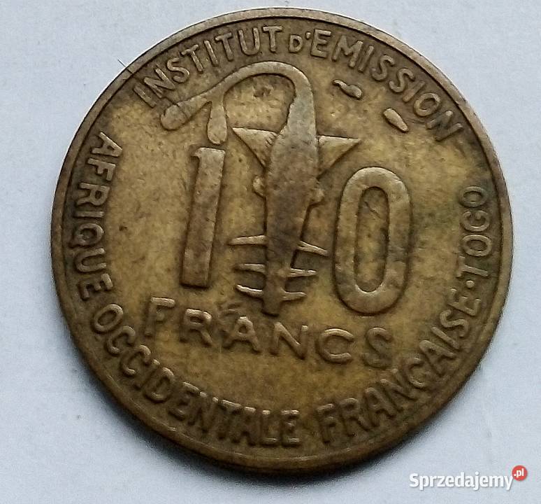 TOGO10 FRANKÓW1957 rRZADKA Numizmatyka