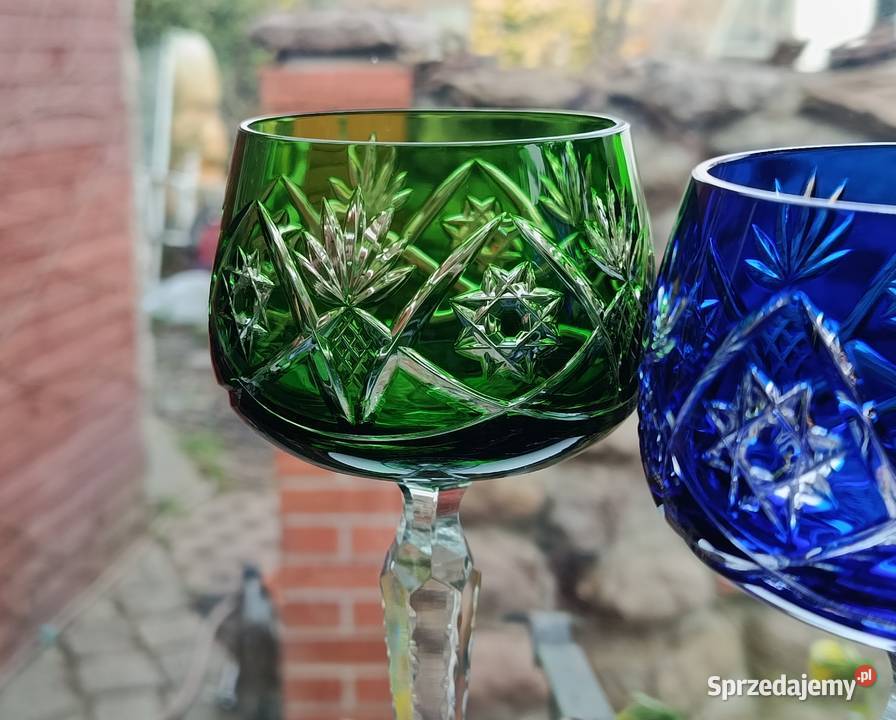Piękne kieliszki kryształowe do wina Klenica sprzedam