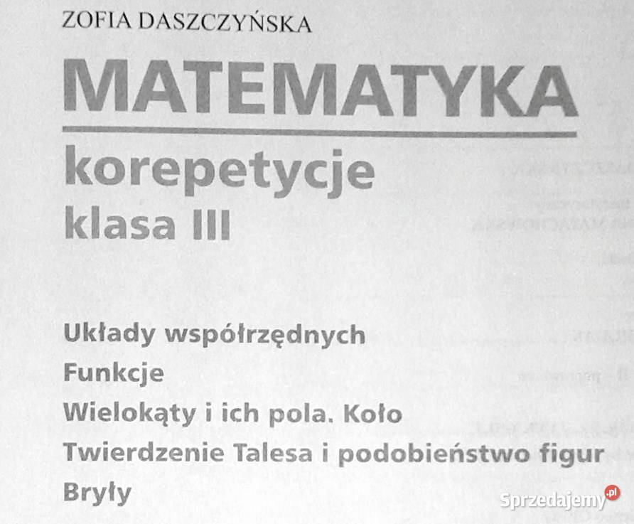Matematyka korepetycje Kl 3 gimnazjum Zofia miękka lubelskie Chełm