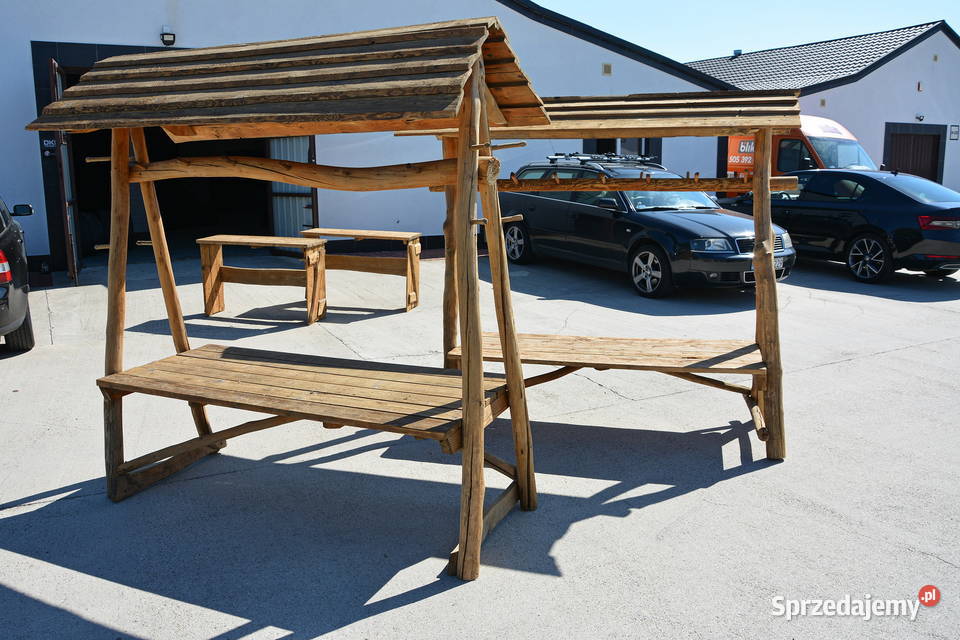 Stoiska Stragany Drewniane Stół Wiejski Drewno Wrocław