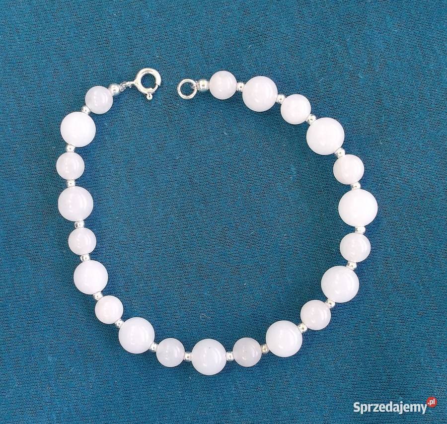 bransoletka z białego jadeitu podlaskie