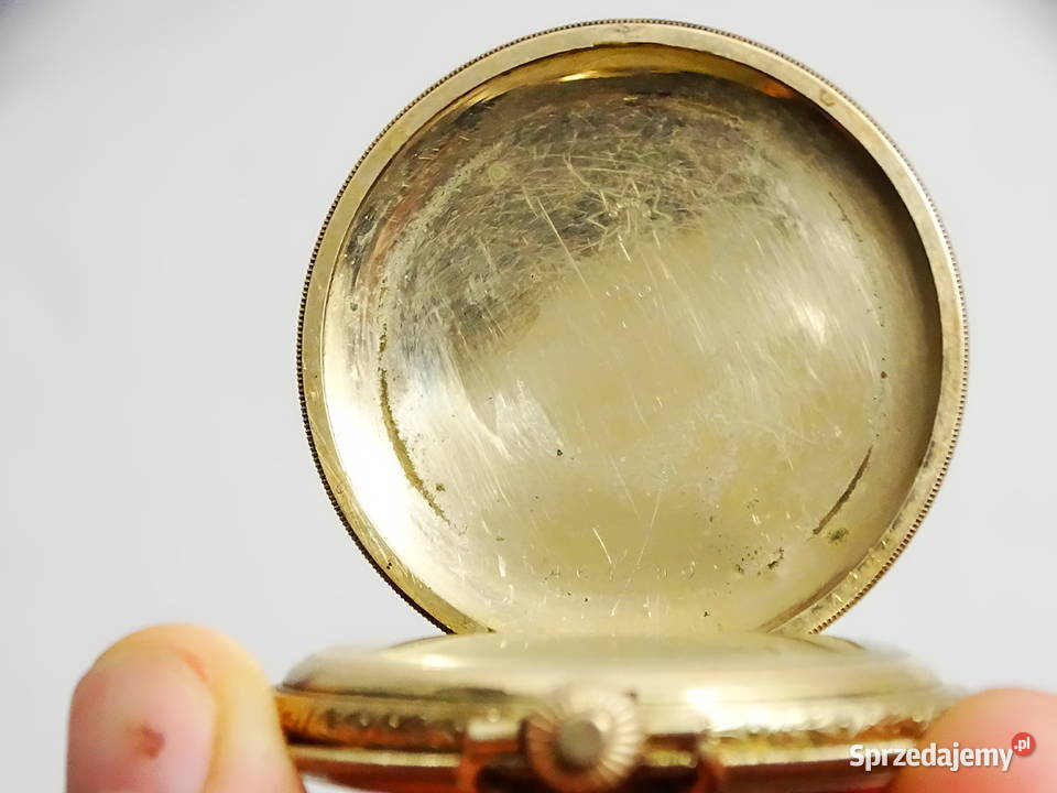 Zegarek kieszonkowy 1927 mechaniczny Gold Double Biłgoraj