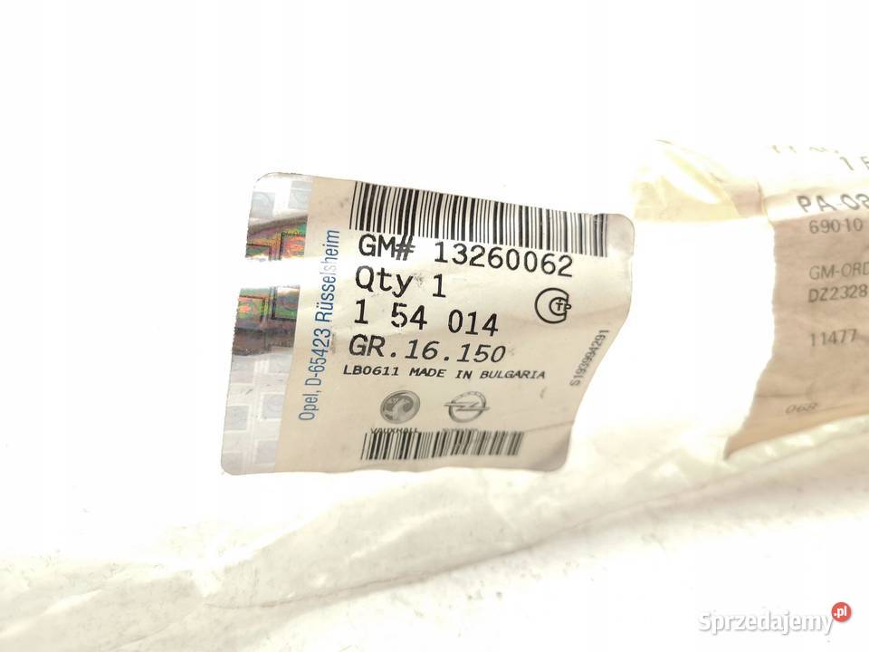 USZCZELKA SZYBY DRZWI LEWY TYŁ OPEL ASTRA J ORI