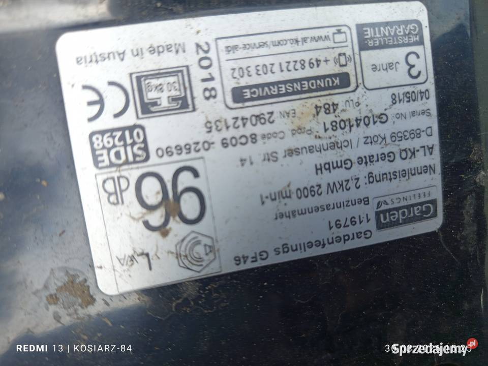 Kosz Garden GF46 kosiarka Radzyń Podlaski