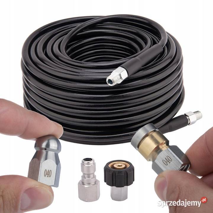 Wąż 15M 14 155bar do Czyszczenia Rur 2 Dysze Ludźmierz