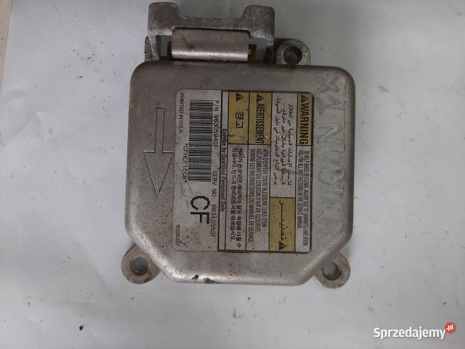 Daewoo Nubira 1 Sensor sterownik moduł poduszek Części samochodowe łódzkie Ksawerów