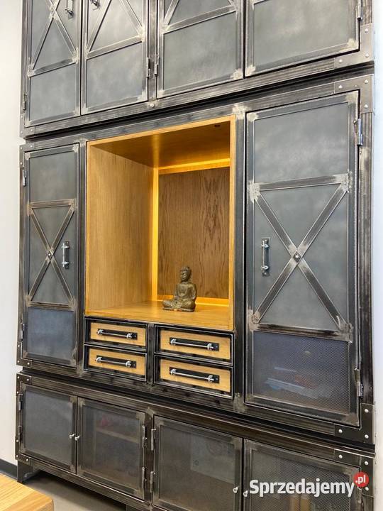 Wielka szafa wnękowa industrialnaSzafa loft Warszawa