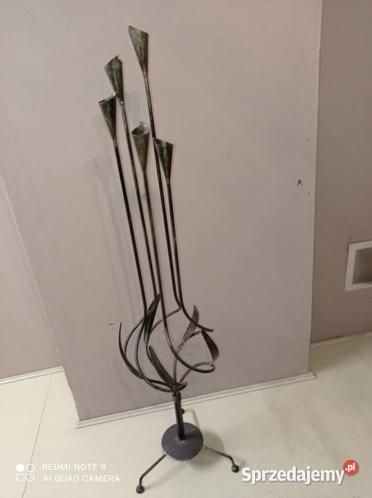 Świecznik metalowy inny kolor Dekoracje i ozdoby dolnośląskie Rybnica