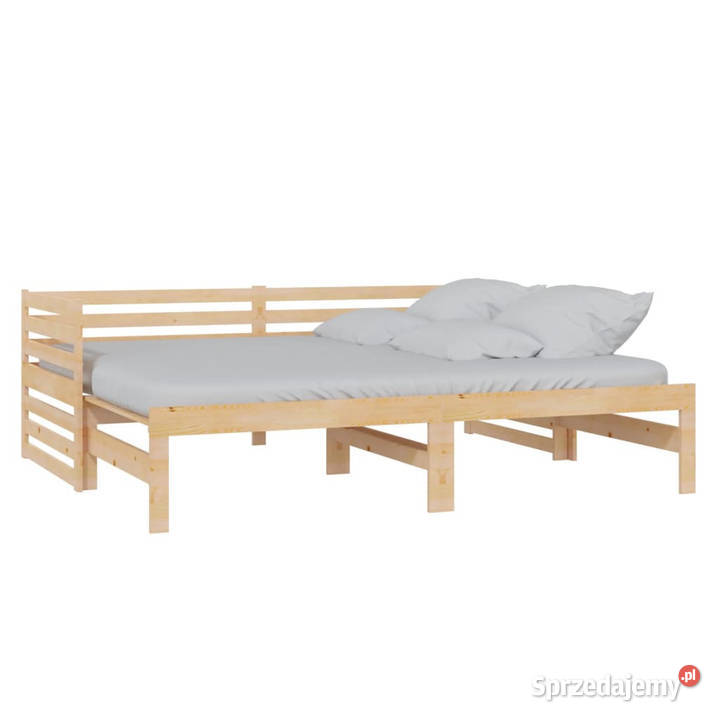 Łóżko wysuwane lite drewno sosnowe 2x90x200 203cm mazowieckie Warszawa