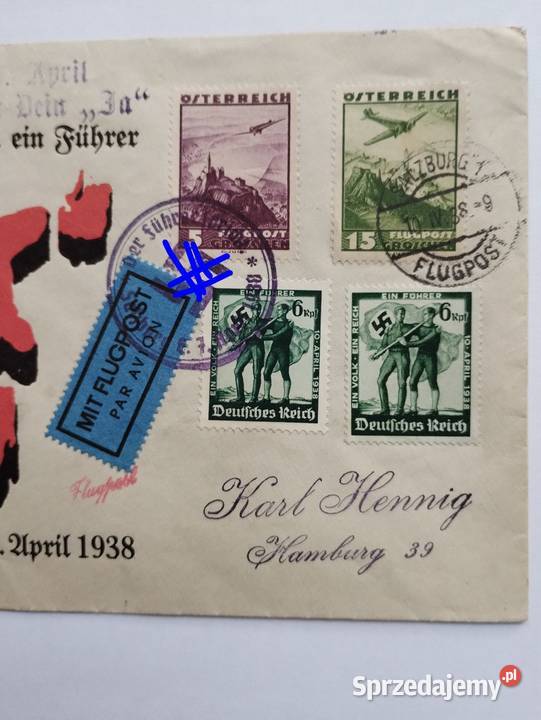 Stara Koperta III Rzesza śląskie Cieszyn