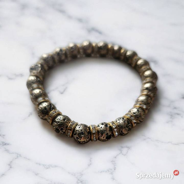 Ręcznie robiony zestaw bransoletek z kamienia podkarpackie Sanok