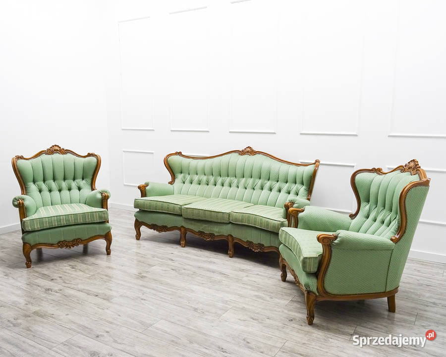 LUDWIK KOMPLET MEBLI do SALONU ZESTAW salonowy tkanina Kalisz