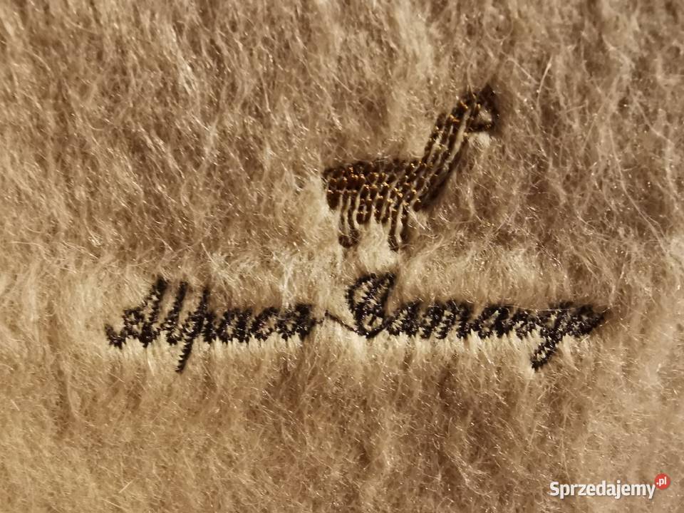 Szalik Alpaka Made in Peru Czarne