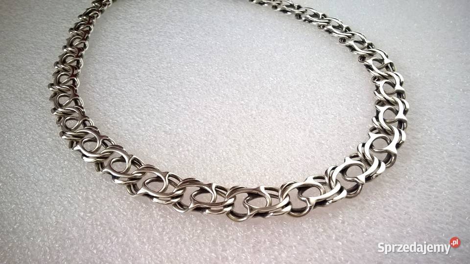 Srebrny łańcuch szeroki BISMARCGARIBALDI podkarpackie