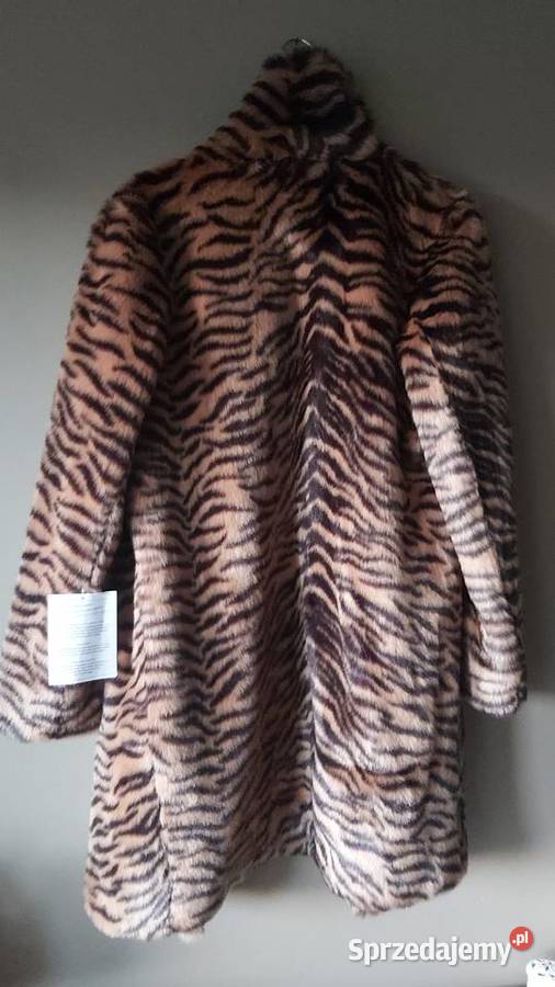 Maddox płaszcz damski sztuczne futerko panterka Zimowa  lubelskie Lublin