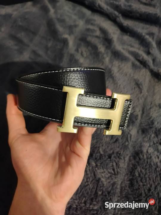 Czarny pasek marki Hermes