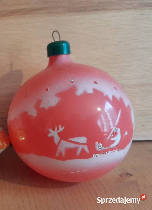 Stare bombki choinkowe 5 sztuk grzybek szyszka