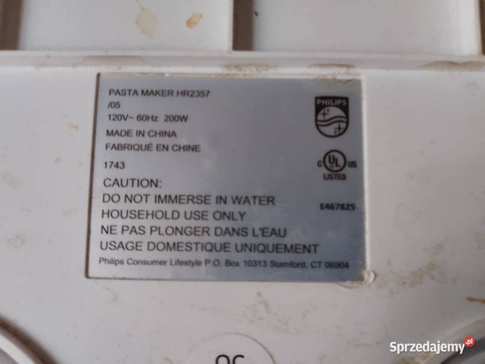 maszyna do makaronu i ciasta philips hr235705 Legnica