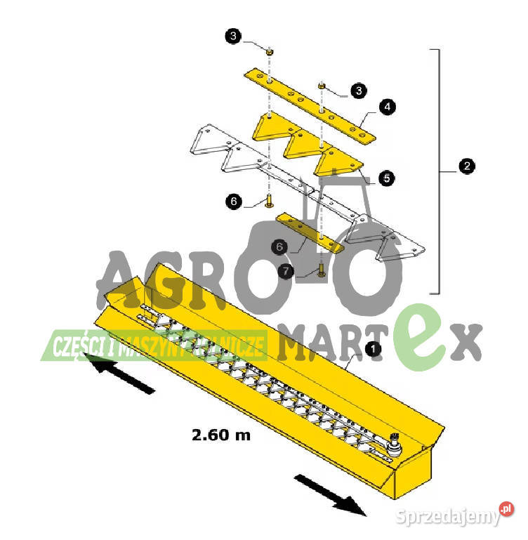 84571660 KOSA LISTWA NOŻOWA 61m 20ft CNH Wichrów