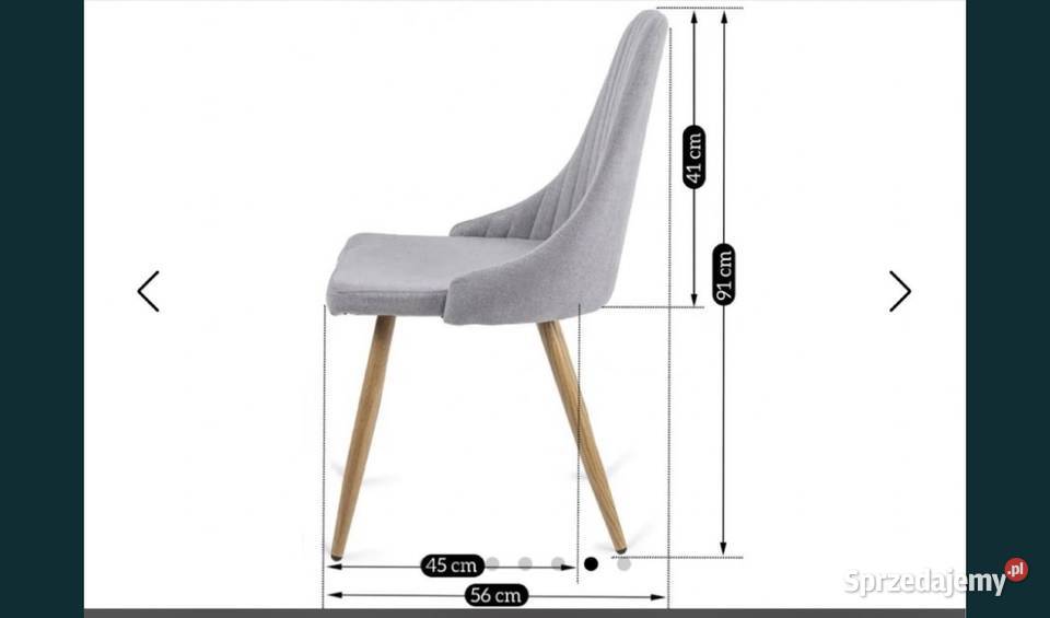 Krzesła do salonu jadalni jasny popiel Rydułtowy