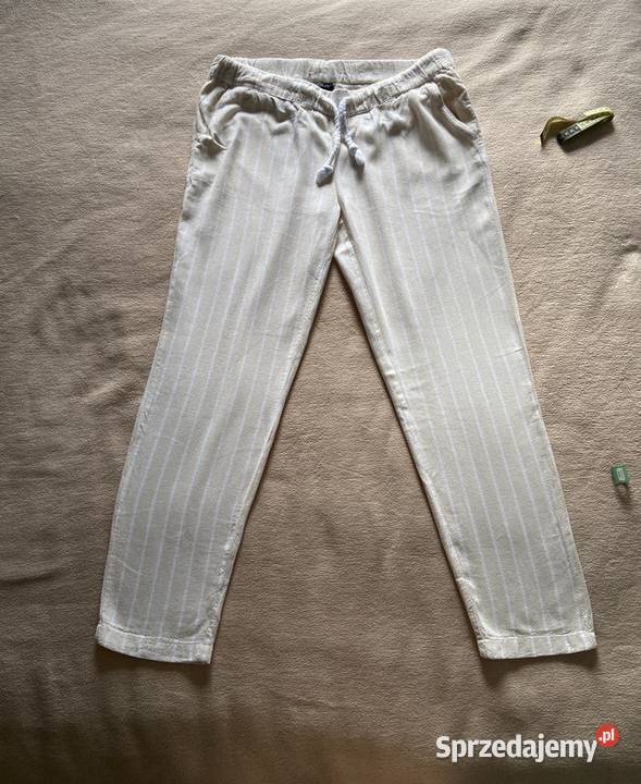 Lekkie spodnie na gumce na lato Vintage denim L Spodnie Rogoźno
