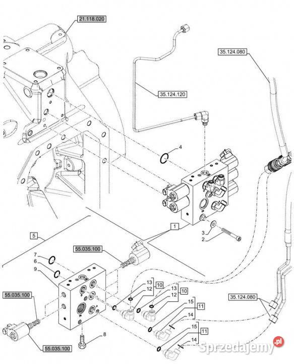 Holland T6090 T6070 Zawór 90364992 Pozostałe Jastrzębniki