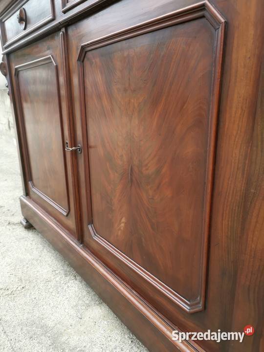 Mahoniowa komoda z nadstawką pomocnik antyk Wałbrzych