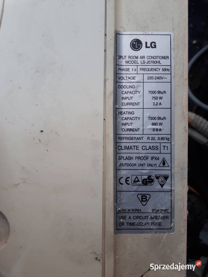 Klimatyzator ścienny LG komplet