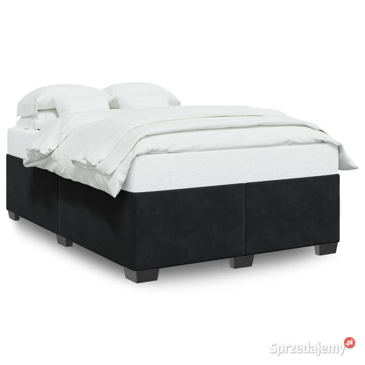 Rama łóżka bez materaca czarna aksamitna 140x190 mazowieckie sprzedam
