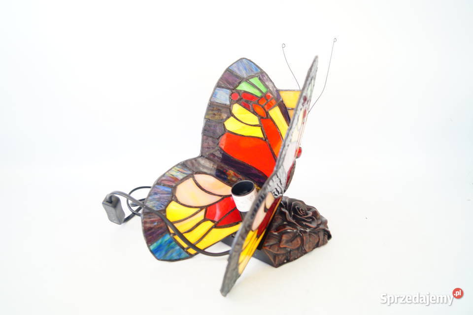 Lampka witrażowa styl Tiffany witraż MOTYL Gizałki