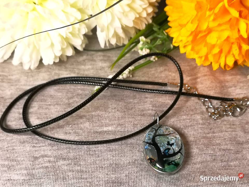 Naszyjnik ze szklanym wisiorkiem Kielce