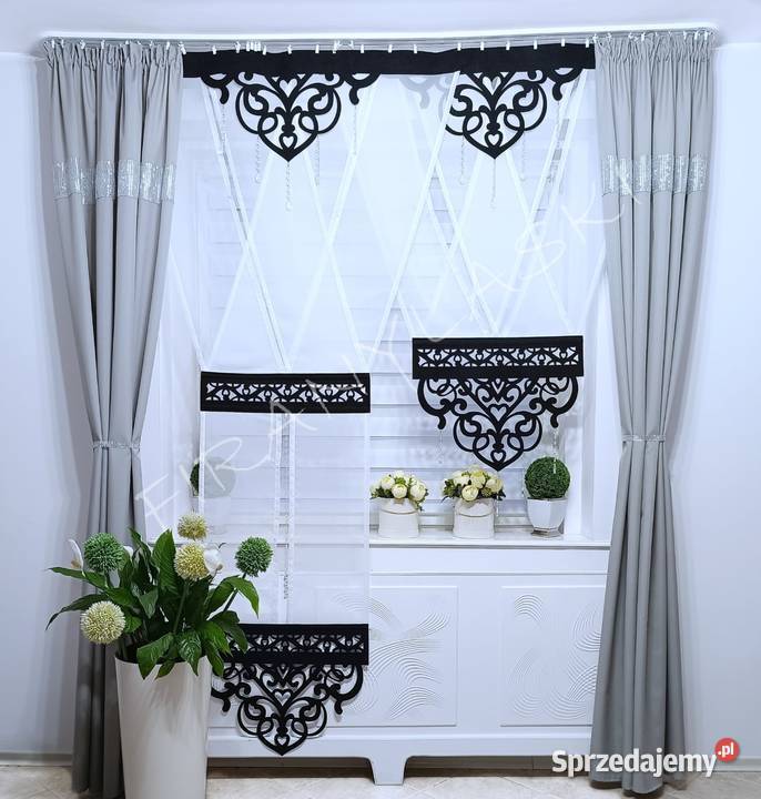 Firany panele Ażury 120x235 Firanki Gotowe do Włocławek
