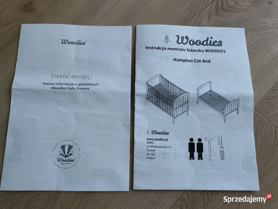 Drewniane łóżeczko 140x70 z materacem Lublin