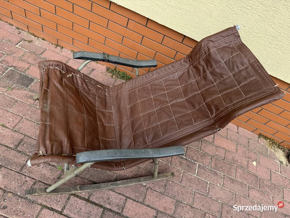 Fotel bujak na biegunach retro PRL vintage art mazowieckie Garwolin