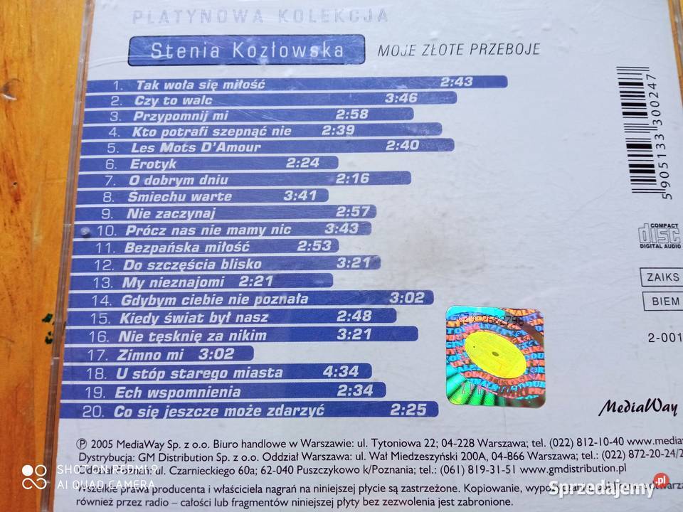 Stenia Kozłowska Złote Przeboje Muzyka Cd Polska śląskie Katowice