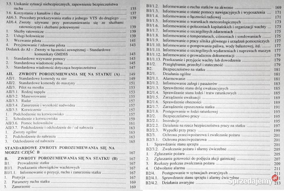 Standardowe zwroty porozumiewania się na morzu Rok wydania 2001 Chełm