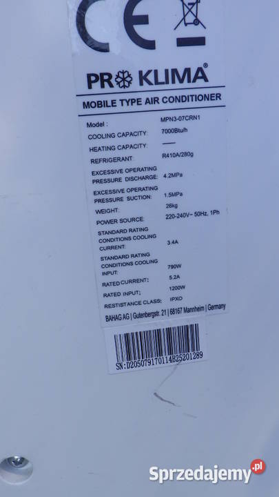 Klimatyzator domowy Wysokowydajny chłodnica Pozostałe Rzeszów