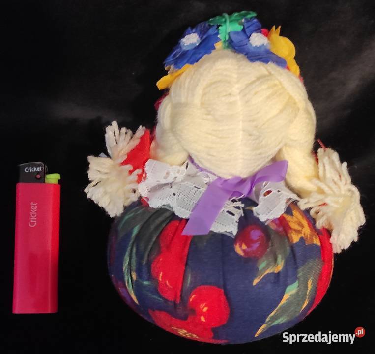 Lalka drewno tkanina PRL old school vintage 145 Warszawa