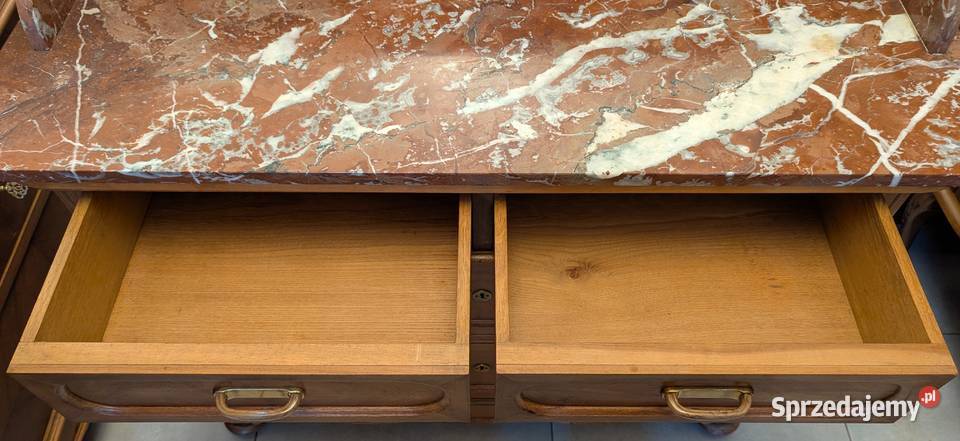 Komoda dębowa z marmuremsklep Dąbrowa Górnicza