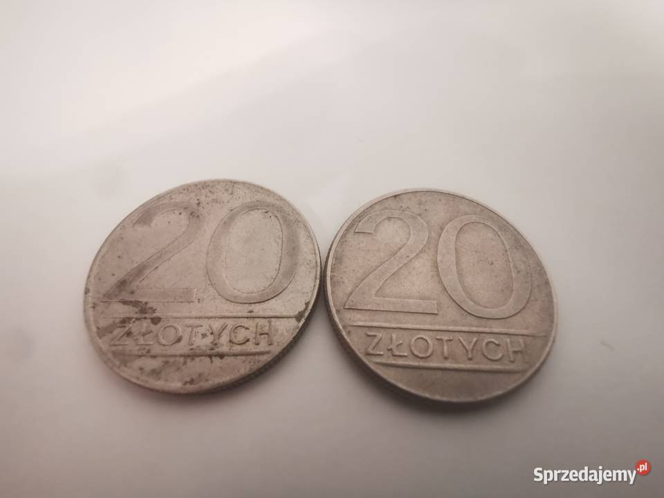 Stare monety 20 złotych 1987 rok PRL 2 szt