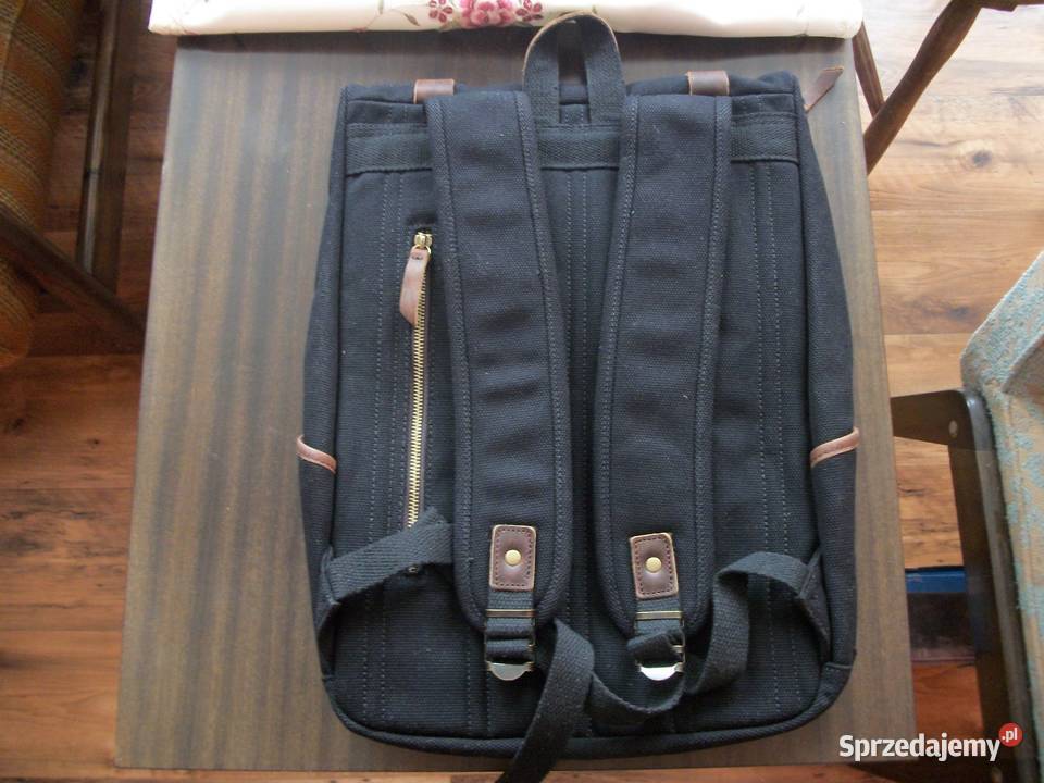 Ranttier plecak wodoodporny płótno skóra black wielkopolskie