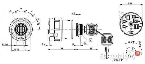 Stacyjka zapłonu P0123 Cobo 1403230000