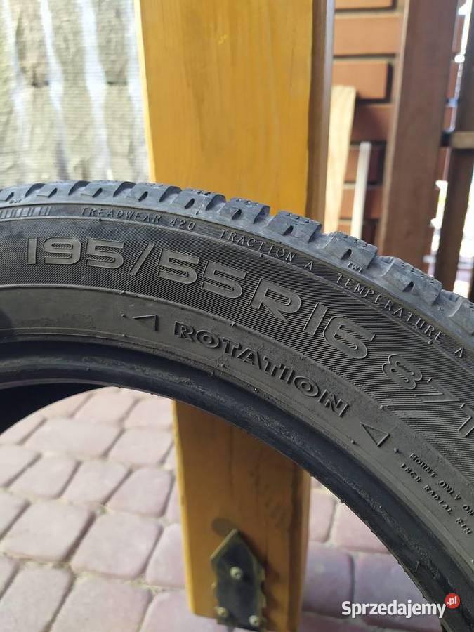 opony zimowe 19555 R16 4 16cale lubelskie Wólka Abramowicka sprzedam