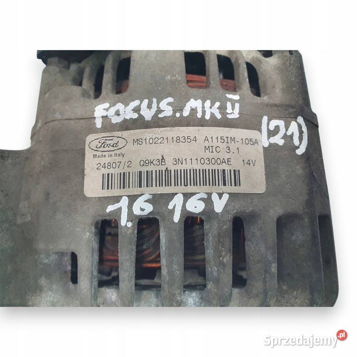 ALTERNATOR Ford Focus MK2 16 16V 105A Układ elektryczny silnika Chełm